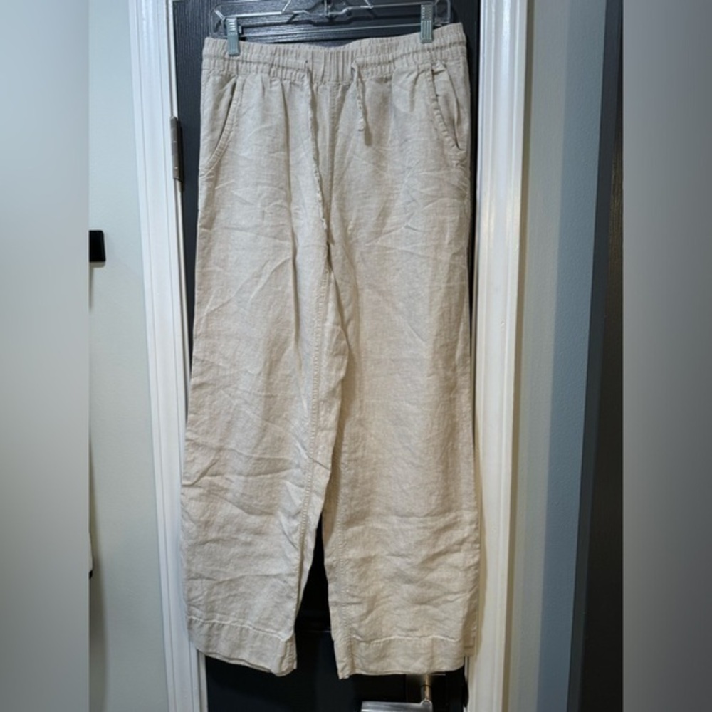 L.L. Bean women's linen pants sz 8 regular. Cropped